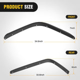 Fender Fender Flares Extensions Set Compatible with 2020 2021 2022 2023 2024 Gladiator JT (Only for Low Wheel Arches)