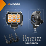 4 Inch 18W Purple Beam LED Light Pods (Pair) Nilight