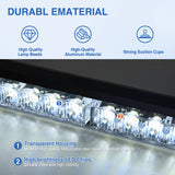 Nilight 24LED Emergency Strobe Traffic Advisor Light Bar 2 in 1 White Dash Warning Safety Flashing Lights Front/Rear Windshield Construction Lights for Trucks Cars Plow Police Firefighter Vehicles