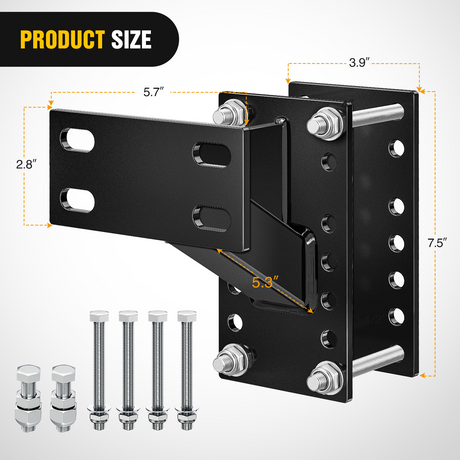 Nilight Spare Tire Carrier Trailer Spare Tire Mount Boat Trailer Carrier Bracket Utility Trailer Accessories Fits 4 &amp; 5 &amp; 6 Lugs Trailer Wheels on 4Inch 4.5Inch 4.75Inch 5Inch and 5.5Inch Bolt Patterns 150 Lbs