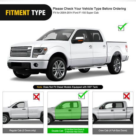 Nilight Running Boards 6 inch Side Step Nerf Bars Easy Bolt-On Installation