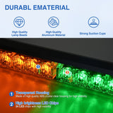 Nilight 24LED Emergency Strobe Traffic Advisor Light Bar 2 in 1 Amber Green Dash Warning Safety Flashing Lights Front/Rear Windshield Construction Lights for Trucks Cars Plow Police Vehicles