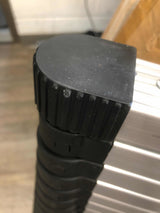 12.5ft Telescoping Ladder Aluminum Telescopic Extension Multi Purpose Ladders EN131 Certified - Extendable with Spring Load Locking Mechanism Non-Slip - 330 lb Max Capacity, Silver/Black (25% OFF Final Checkout)