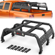 Nilight Truck Bed Cargo Rack Compatible with 2002-2024 Dodge Ram 1500 2014-2024 Chevy Silverado 1500 2009-2024 Ford F150 2007-2013 Toyota Tundra Overland Extender with 2Pcs LED Light Pods