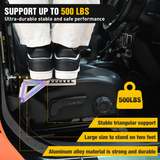 Nilight Car Door Step Universal Aluminum Latch Step for Car Roof Access Portable Folding Car Door Latch Hook Step Multi-Adjustable Both Feet Stand Pedal Max Load 500 Lbs for Truck SUV Vehicles, Black