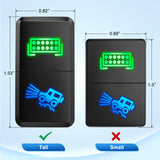 LED Light Bar & Off-Road Lights Dual Push Button Switch 12V ON Off Switches with Connector Wire Kit 1.54Inch x 0.83Inch Replacement for Toyota Tacoma Tundra 4Runner FJ Cruiser Hilux Fortuner