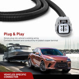 Wiring Harness Kit 4 Pin Trailer Wiring Harness Kit 56083 Custom for 2010 2011 2012 2013 2014 2015 2016 2017 2018 2019 2020 2021 2022 2023 RX350 RX450h RX350L RX350hL