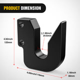 Tractor Hook Quick Hitch Top Hook for Cat 1 Fit for Harbor Freight Tow Hook Up 3 Point Quick Attach Category Black Powder Coated Replaces HW14-11-37 and HF141137