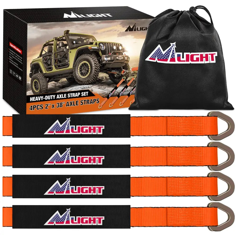 2in x 38in Axle Tie Down Straps 4PCS Nilight
