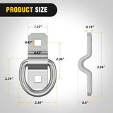 3/8 inch D-Rings Heavy Duty Truck Tie Down Anchors Silver Nilight