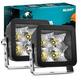 3 Inch 4LED Built-in EMC Flood LED Pod Lights (Pair) Nilight