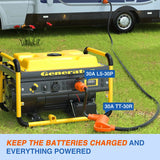 3 Prong 30AMP to 30AMP RV Generator Adapter Cord Nilight