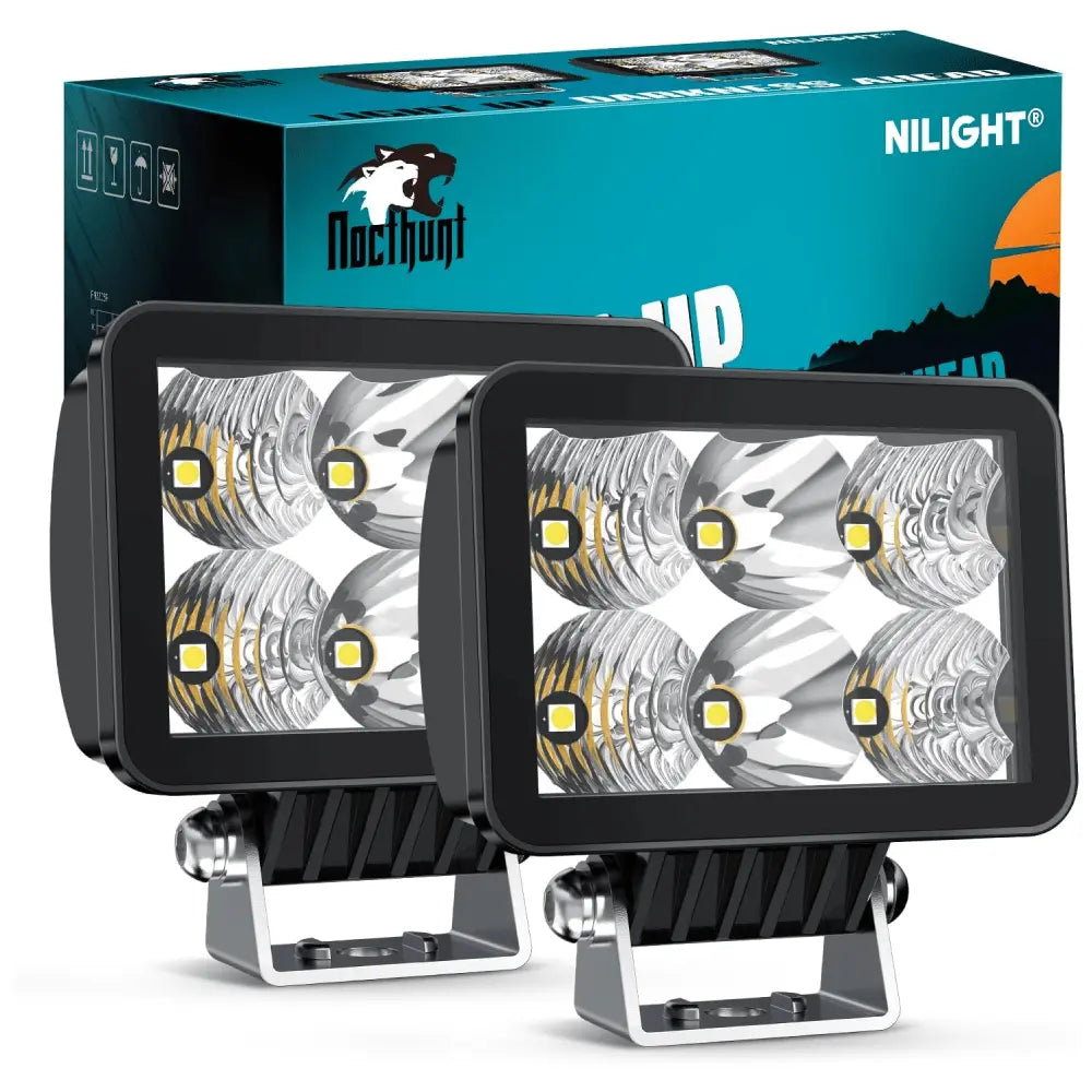 3.3 Inch 6LED Spot Flood Built-in EMC LED Pod Lights (Pair) Nilight