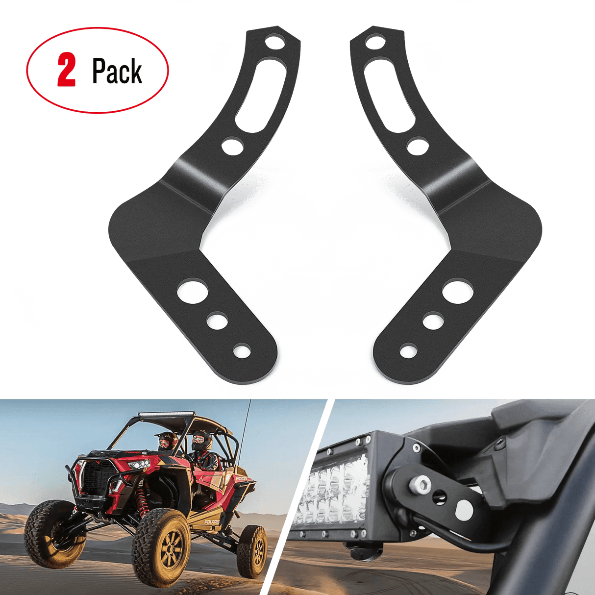 Mounting Accessory 30-32" Upper Light Bar Roof Mounts For UTV 2011-2018 Polaris RZR 900 1000 800