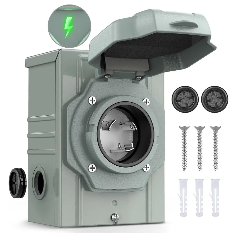 30 Amp 3 Prong Generator Power Inlet Box Nilight