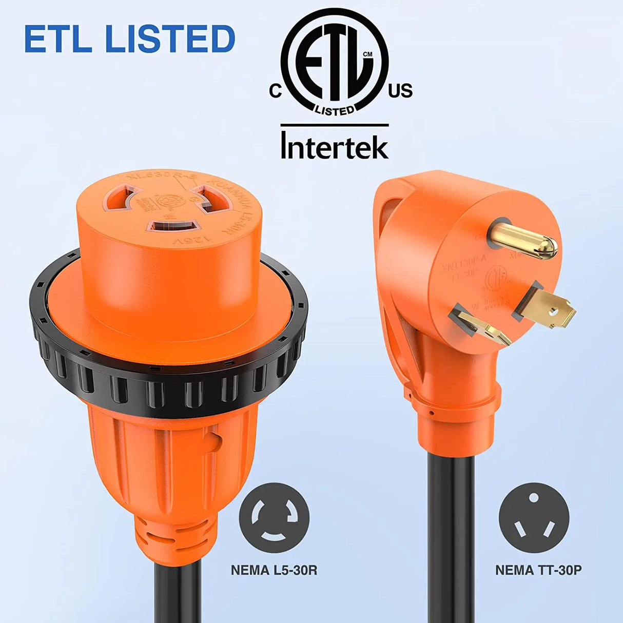 30AMP to 30AMP RV Locking Adapter Cord Nilight