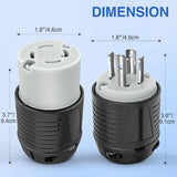 30Amp L14-30P Male Plug L14-30R Female Connector Nilight