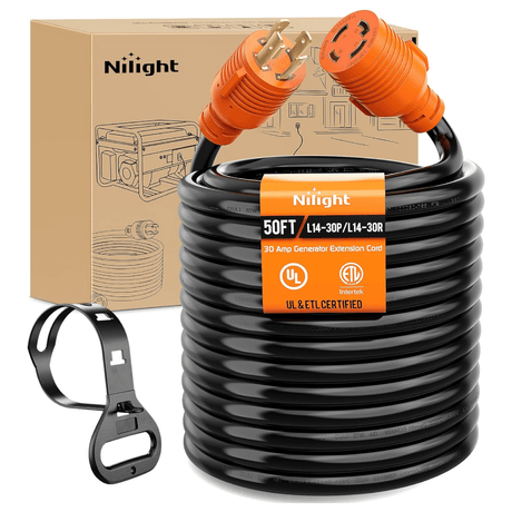 30Amp 50FT Generator Extension Cord Nilight