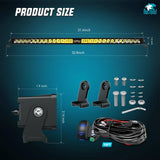 32 Inch 29LED Single Row Spot Screw-Less Night Vision LED Light Bar | 16AWG Wire 5Pin Switch Nilight