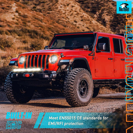 32 Inch 29LED Single Row Spot Screw-Less Night Vision LED Light Bar | 16AWG Wire 5Pin Switch Nilight