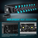 32 Inch 29LED Single Row Spot Screw-Less Night Vision LED Light Bar | 16AWG Wire 5Pin Switch Nilight