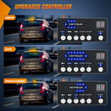 Nilight 42 LED Roof Top Strobe Lights Hazard Emergency Safety Warning Flashing Light Bar w/Control Panel Magnetic Mount 12V 24V Car Truck Tractor Snow Plow Construction Vehicles