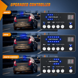 42 Leds Roof Top Blue Emergency Strobe Light Control Panel Magnetic Mount