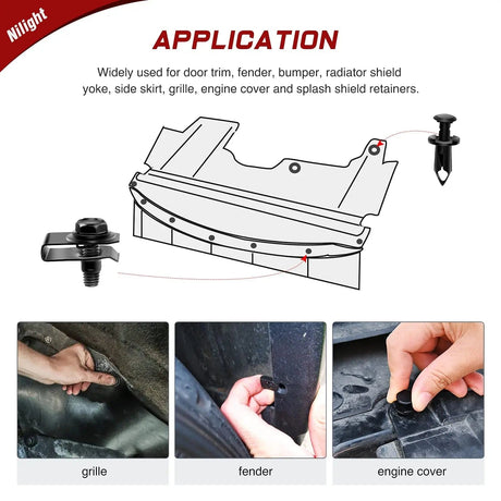35 Pcs Car Push Retainer Clips Kits For Infiniti G35 G37 FX35 FX45 EX35 Nissan 370Z 350Z Nilight