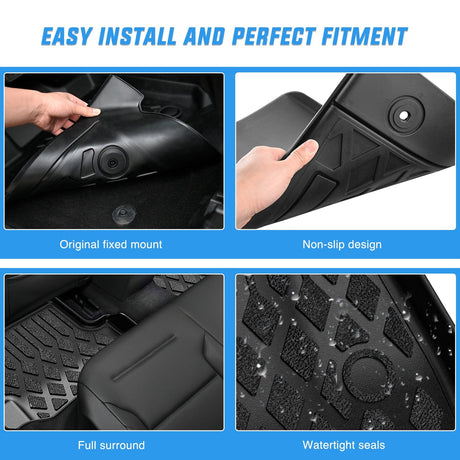 Nilight  2024 2025 2026 Chevy Equinox EV TPE All Weather Custom Fit Heavy Duty Floor Liners