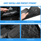 TPE Floor Mats for Dodge Durango 7 Seats 2nd Row Bench Seat 2016 2017 2018 2019 2020 2021 2022 2023 2024 2025 2026 All Weather Custom Fit Heavy Duty Floor Liners