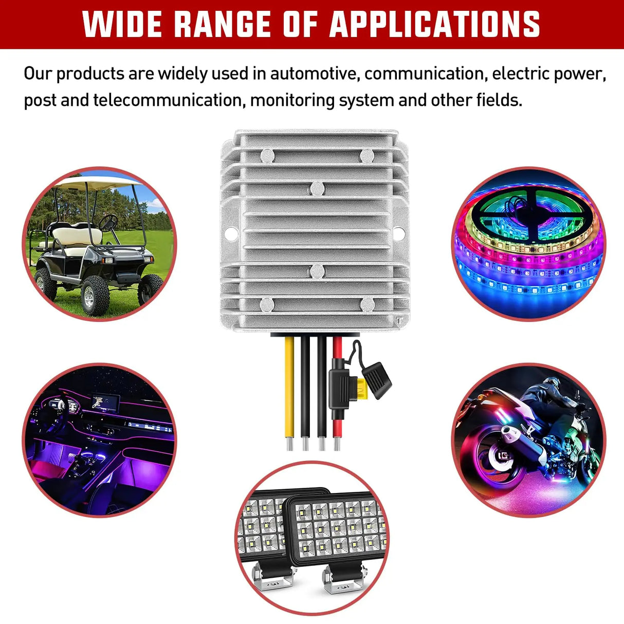 36V/48V to 12V 20A 240W Voltage Converter Nilight