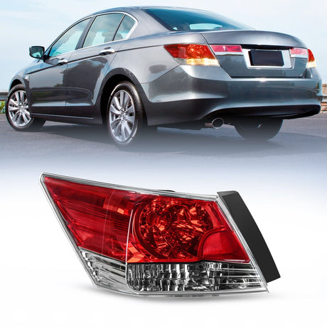 Nilight Taillight Assembly Compatible with 2008 2009 2010 2011 2012 Honda Accord Tail Lights Rear Lamp Replacement OE Style Driver Side w/Bulbs