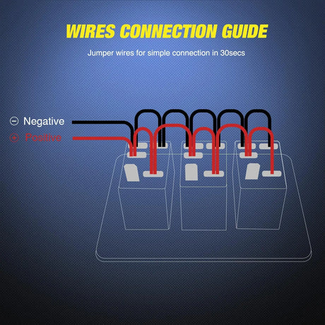 3Gang 5Pin ON/Off Rocker Switch Panel Purple Nilight