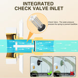 Nilight RV City Water Inlet with Check Valve 1/2Inch NPT Male to 3/4Inch GHT Female Brass City Water Fill Inlet Flange Connection Fittings for RV Camper Trailer Marine Hose Water Inlet Connector Replacement