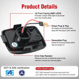 License Plate Lights Compatible with 2005 2006 2007 2008 2009 2010 2011 2012 2013 2014 2015 Toyota Tacoma 2000-2013 Tundra Black Housing 6000K White 2PCS Pack details