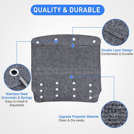 Nilight RV Step Covers 3 Pack 22 inch, Fits 9-11Inch Deep Camper Steps Adjustable Wrap Around RV Step Rug with Spring Works on Electrical & Manual RV Stairs Carpet for Camper Trailers Steps Outside, Gray