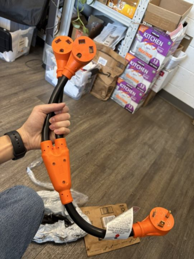 30AMP To Two 30AMP RV Y Splitter Adapter Cord (25% OFF Final Checkout)