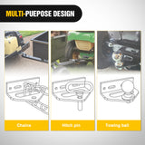 Nilight Universal Heavy Duty Zero Turn Mower Trailer Hitch Kit Strong Neodymium Magnetic Pin with 4 Bolts 1/2Inch R-Clip Combo Pack Red 6mm Thick