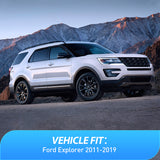 Rain Guards In Channel Window Deflectors for Ford Explorer 2011 2012 2013 2014 2015 2016 2017 2018 2019 Vent Window Visors,Rain Guards-4PCS