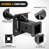 Nilight Bolt-On Receiver Tube Adapter 2 Inch Openning Bumper Trailer Hitch Receiver Universal Towever Hitch Extender Hitch Accessories for Tractor Lawn Mower Utility Trailer, 2 Years Warranty