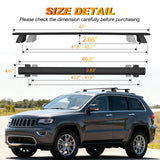 2011 2012 2013 2014 2015 2016 2017 2018 2019 2020 2021 Jeep Grand Cherokee Aluminum Anti-Theft Lock Roof Rack Cross Bars