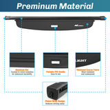 2021-2025 Jeep Grand Cherokee L 3 Row Retractable Trunk Cargo Cover With Trunk Storage Net