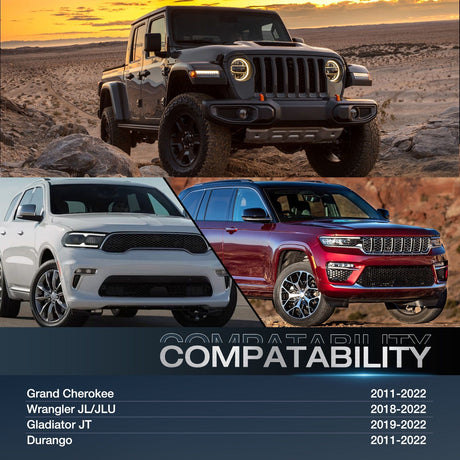 1.5inch (38mm) Wheel Spacers 4Pcs For 2011-2022 Grand Cherokee 2018-2022 Wrangler JL/JLU 2019-2022 Gladiator JT 2011-2022 Durango