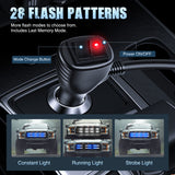 Nilight 2PCS 24 inch Truck Grille Strobe Lights Strip 384 LED Emergency Light Blue White Flexible Side Flashing Warning Caution Safety Waterproof Lighting Kit for Trucks Tow Plow Construction Vehicles
