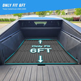 Nilight Truck Bed Mat for Tesla Sybertruck 2023 2024 2025 6FT, 3D Anti-Slip, Thick and Durable, All Weather Custom Fit TPE Trunk Bed Liner