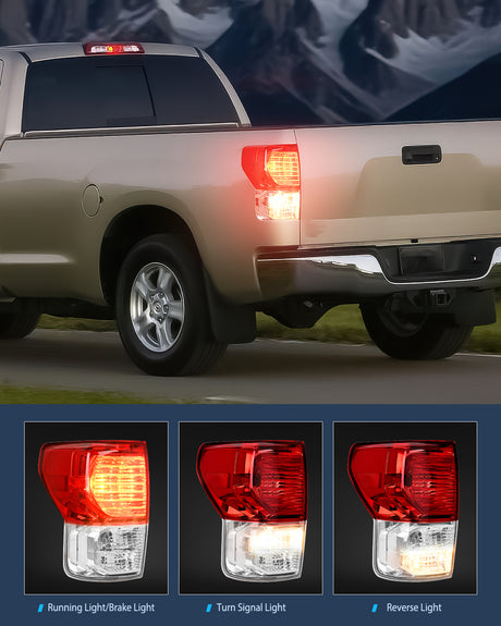 Taillight Assembly Taillight Assembly Compatible with 2007 2008 2009 2010 2011 2012 2013 Toyota Tundra Rear Tail Light Lamp Replacement OE Style Left Driver Side