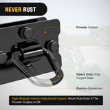 Nilight 2Pcs 1/2inch D Rings for Trailers Heavy Duty Trailer Tie Down Rings, Incl. Mounting Hardware, Forged Steel Bolt-On Grab with Back Plates Compatible with Tractor RV UTV Truck, Max 12000Lbs, Black