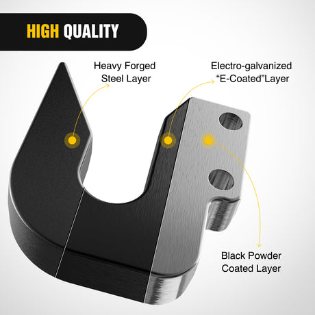Tractor Hook Quick Hitch Top Hook for Cat 1 Fit for Harbor Freight Tow Hook Up 3 Point Quick Attach Category Black Powder Coated Replaces HW14-11-37 and HF141137