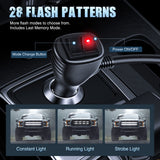 Nilight 2PCS 24 inch Truck Grill Strobe Lights Strip 384 LED Emergency Light White Flexible Side Flashing Warning Caution Safety Waterproof Lighting Kit for Trucks Tow Plow Construction Vehicles