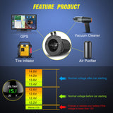 switch panel 5 Gang Multi Function Waterproof Switch Panel PD Type C and USB Socket Digital Voltmeter 12V Outlet Rocker with Inline Fuse for RVs Cars Boats Trucks Trailers Green